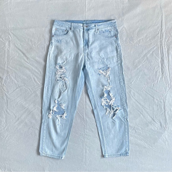 Wild Fable High Rise Distressed Mom Jean - 14 - Picture 2 of 9